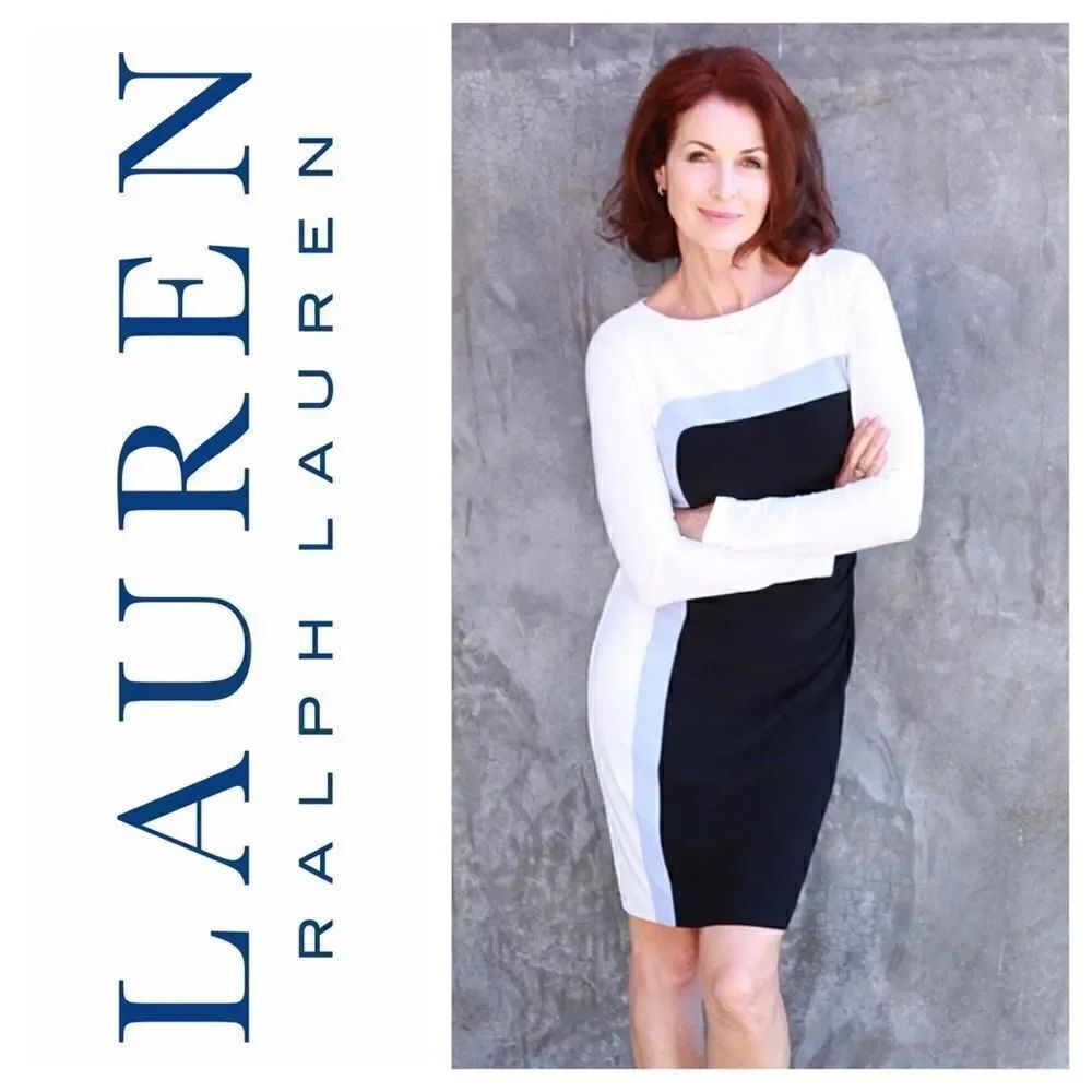Ralph Lauren Long Sleeve Rushed Dress